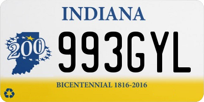 IN license plate 993GYL