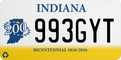 IN license plate 993GYT