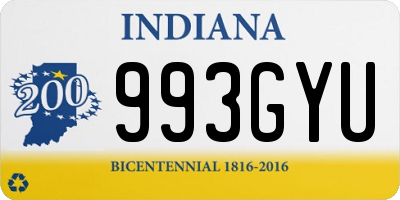 IN license plate 993GYU