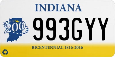 IN license plate 993GYY