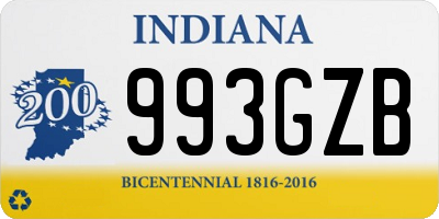 IN license plate 993GZB