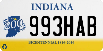 IN license plate 993HAB