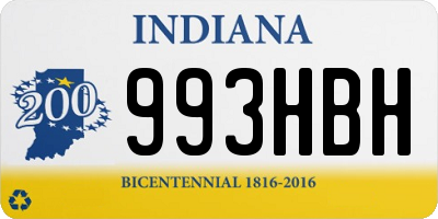 IN license plate 993HBH