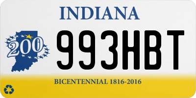 IN license plate 993HBT