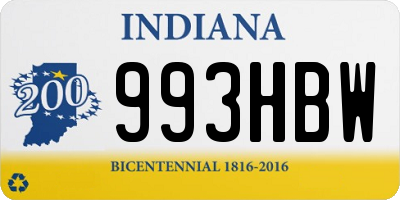 IN license plate 993HBW