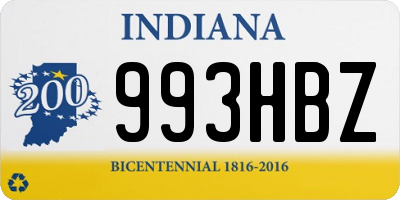 IN license plate 993HBZ