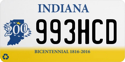 IN license plate 993HCD