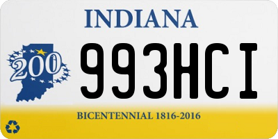 IN license plate 993HCI