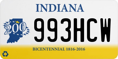 IN license plate 993HCW