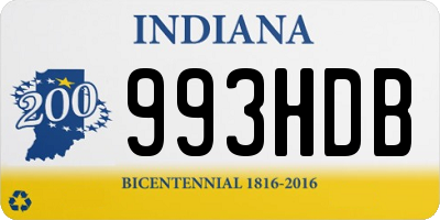 IN license plate 993HDB