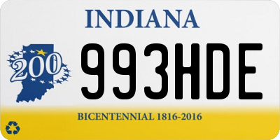 IN license plate 993HDE