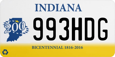 IN license plate 993HDG