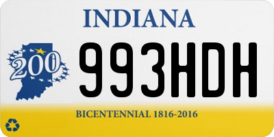 IN license plate 993HDH