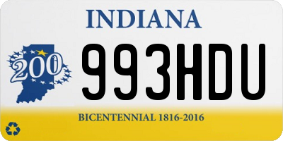 IN license plate 993HDU