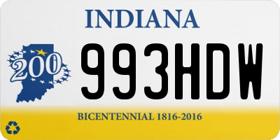 IN license plate 993HDW