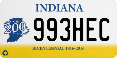 IN license plate 993HEC