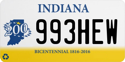 IN license plate 993HEW
