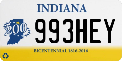 IN license plate 993HEY