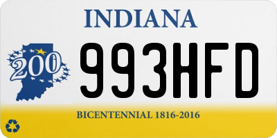 IN license plate 993HFD