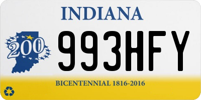 IN license plate 993HFY