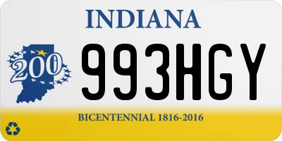 IN license plate 993HGY