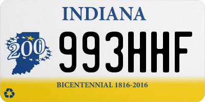 IN license plate 993HHF