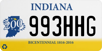 IN license plate 993HHG