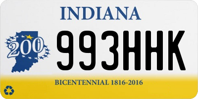 IN license plate 993HHK