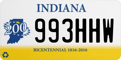 IN license plate 993HHW