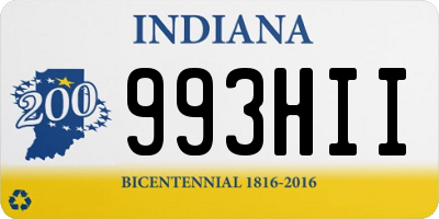 IN license plate 993HII