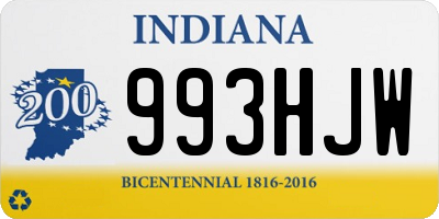 IN license plate 993HJW