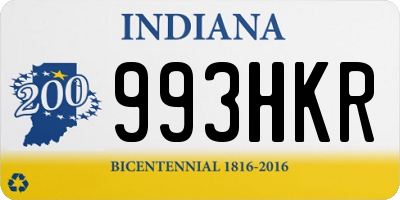 IN license plate 993HKR