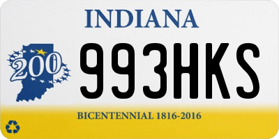 IN license plate 993HKS