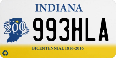 IN license plate 993HLA