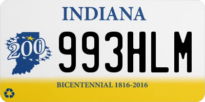 IN license plate 993HLM