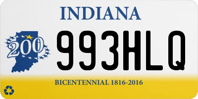 IN license plate 993HLQ