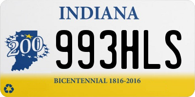 IN license plate 993HLS