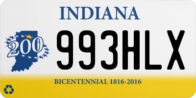 IN license plate 993HLX