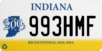 IN license plate 993HMF