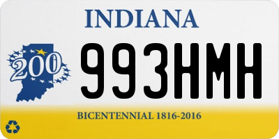 IN license plate 993HMH