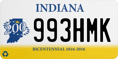 IN license plate 993HMK