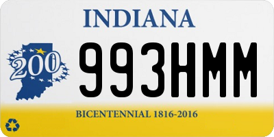 IN license plate 993HMM