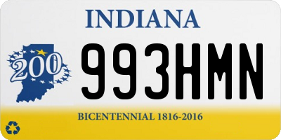 IN license plate 993HMN