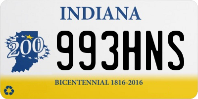 IN license plate 993HNS