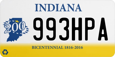 IN license plate 993HPA