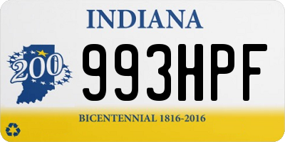 IN license plate 993HPF