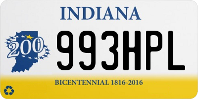 IN license plate 993HPL