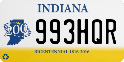 IN license plate 993HQR