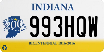 IN license plate 993HQW