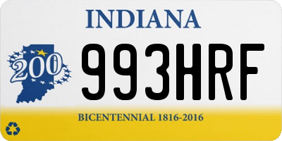 IN license plate 993HRF